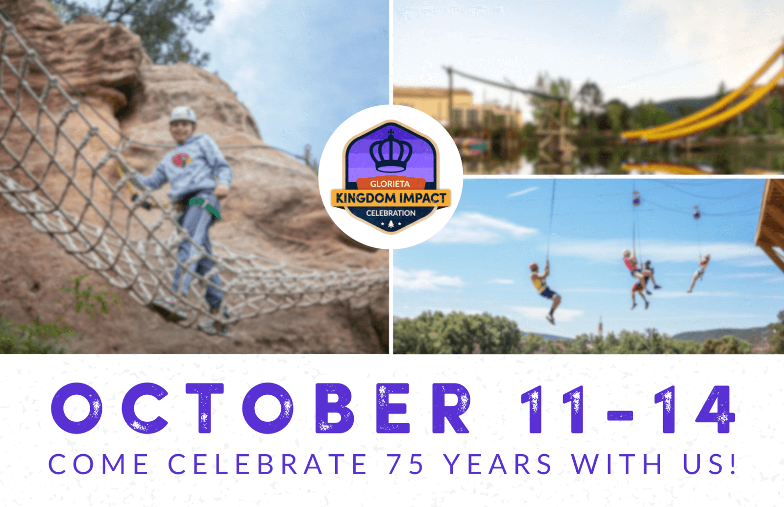 join us as we celebrate 75 years of ministry, October 11-14
