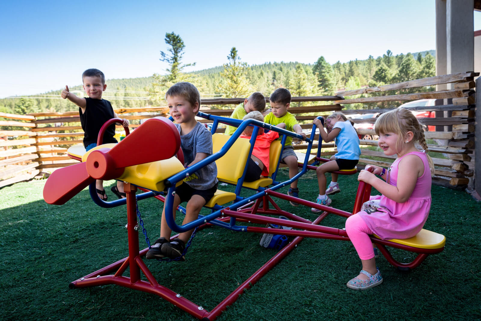 small children on a playground