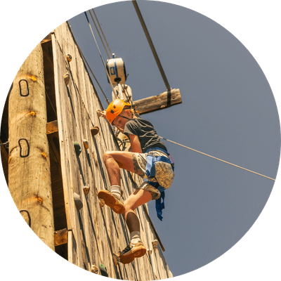 three ladies on high swing smiling