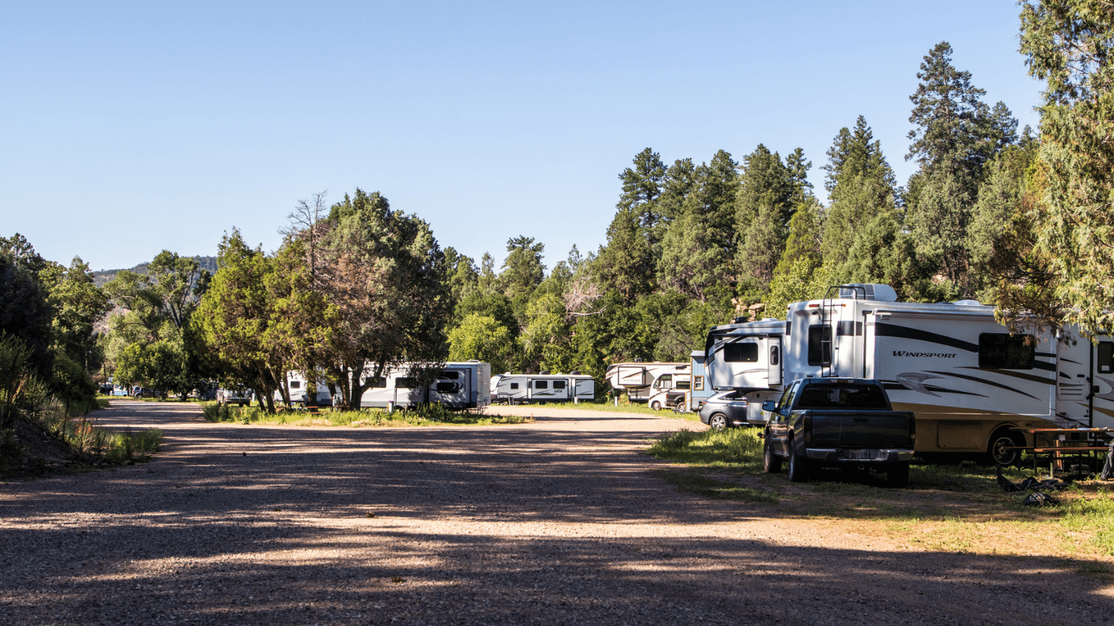 RVs at camp site